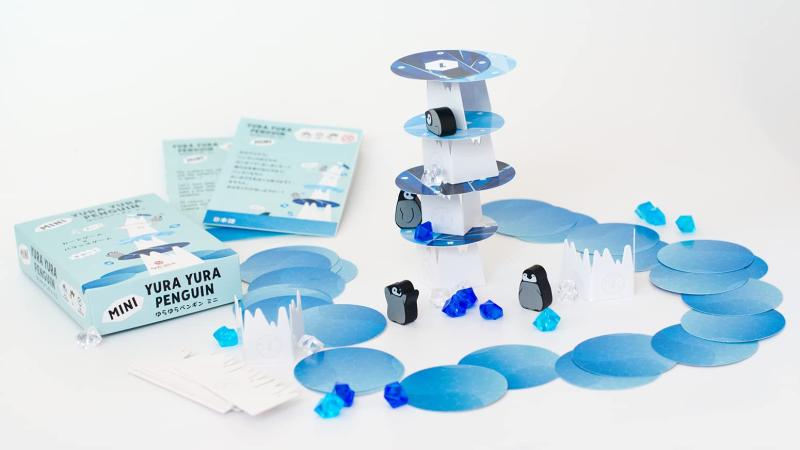 ロックオンショップのボードゲーム ゆらゆらペンギンミニ Yura Yura Penguin Mini ヤブウチリョウコ｜アングル3
