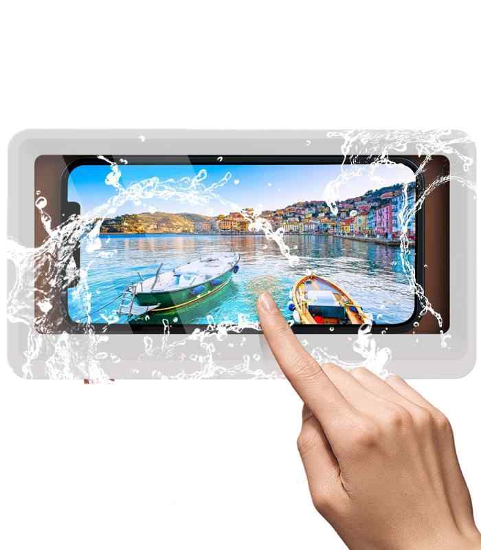 タブレット防水ケース お風呂 TiMOVO タブレットホルダー スマホ兼用 伸縮可能 自由に角度調整 iPad 360°回転 壁掛け 耐水 防霧 強力粘着 高感度 タッチパネル操作可能 動画鑑