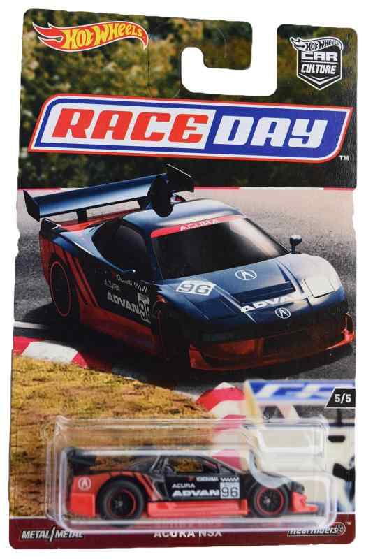 Hot Wheels Car Culture Race Day Acura NSX 5/5、ブラック/レッド