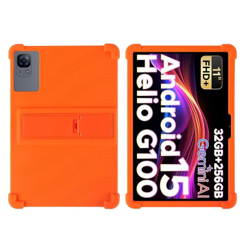 DOOGEE TabA9+/A9pro+ ケース カバー11インチ【Trocent】DOOGEEAndroid 15 タブレット初登場ケース ソフトTPU 調節可能なスタンド機能付き 滑り止め 四隅がエアクッション構造 ソフトシリコーンカバー 耐