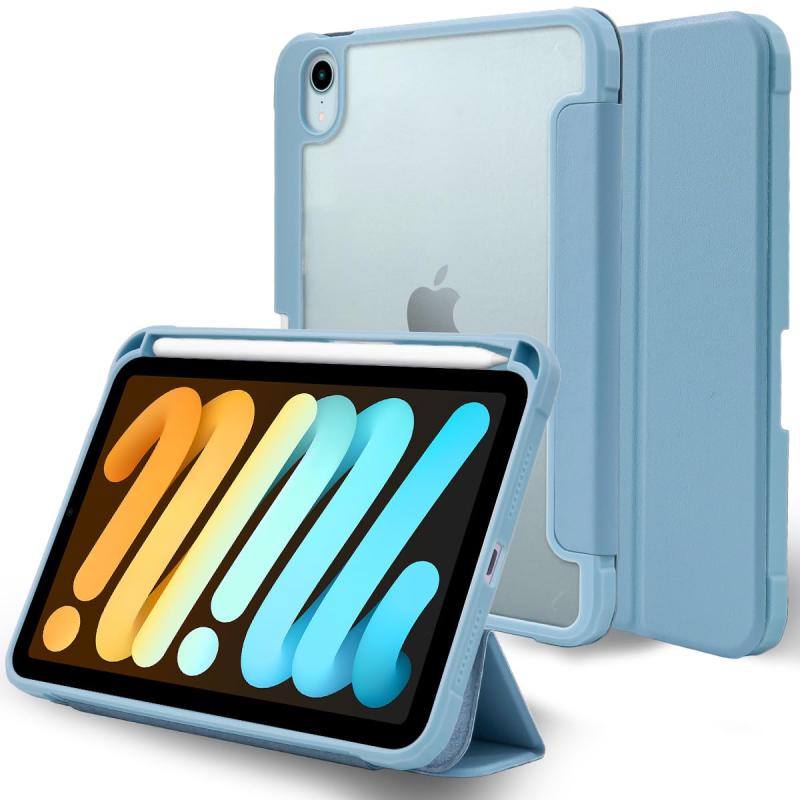 MS factory iPad mini6/7 ケース 薄型 Apple Pencil ペンシル 収納 カバー 耐衝撃 ソフト フレーム 薄型 オートスリープ 全6色 for iPad mini6 mini7