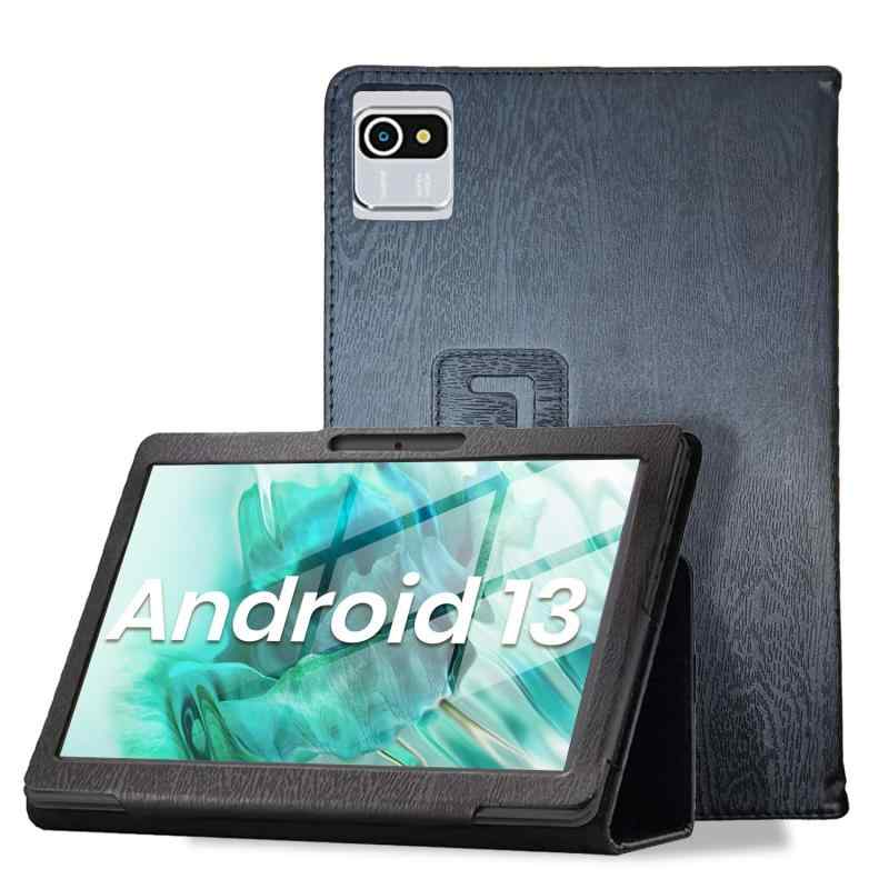 【HUKWIMO】 TPZ T10B 10.1 インチ for 用 ケース タブレットカバー 保護ケース スタンド機能付き 磁気吸着 薄型 超軽量 全面保護 高級PU スクラッチ対策 レザー 耐汚れ 耐久性 TPZ T10B 対応 [ブラック(2)