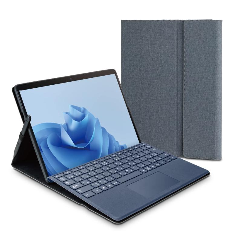 エレコム Surface ProX/8/9/9 With 5G/10/11世代 ソフトレザーケース 専用保護カバー フリーアングル タッチペン収納 キーボード対応