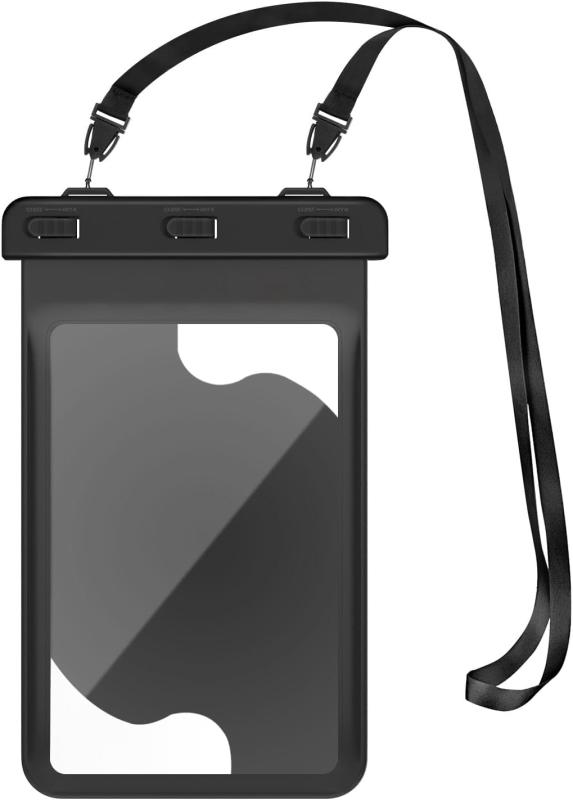 MoKo 防水ケース タブレット用防水ケース 防水カバー 首掛けバンド付き 手ホルダー付き 浴室 お風呂 プ..