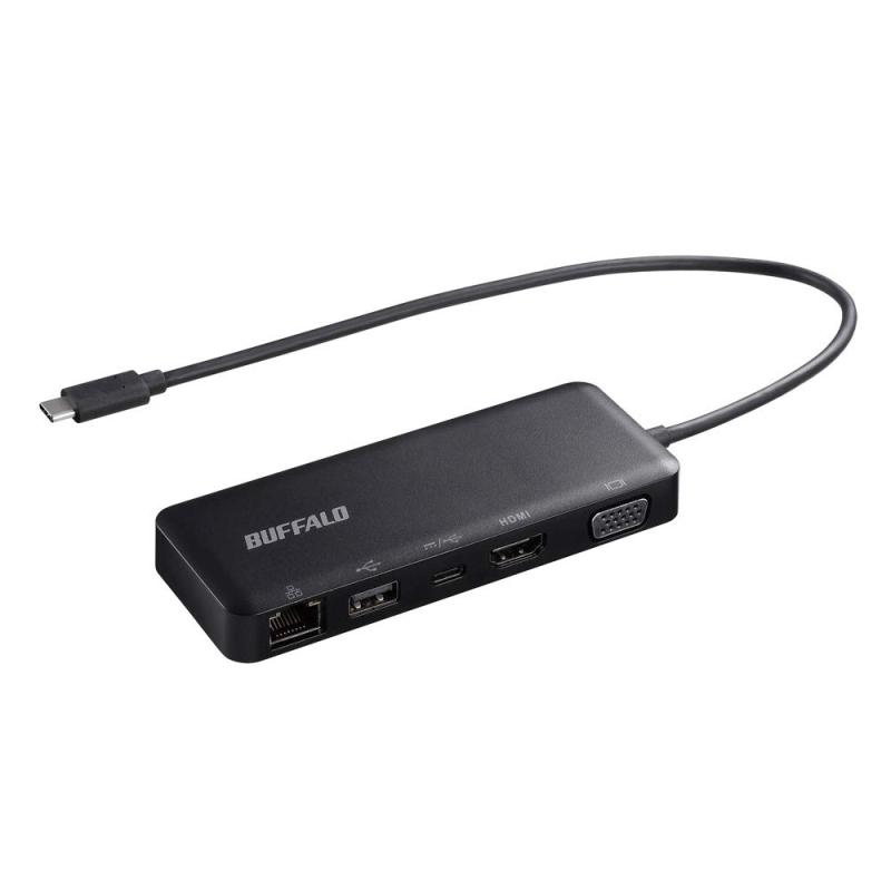 バッファロー USB-C ハブ USB HDMI 4K VGA USB3.2(Gen1) 5Gbps LAN ドッキングステーション