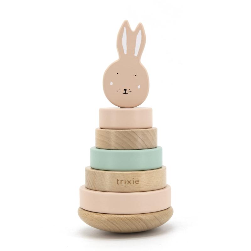 Trixie(トリクシー) スタッキングトイ 木製 おもちゃ 新生児 子ども 動物 Stacking Toy Mrs. Rabbit