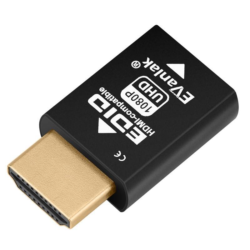 Mini HDMI EDIDエミュレーターパススルー - 1080p~4K@60Hz | コンパクトデザイン | HDMIスイッチ、エクステンダー、AVレシーバー、ビデオスプリッターをサポート - 2個