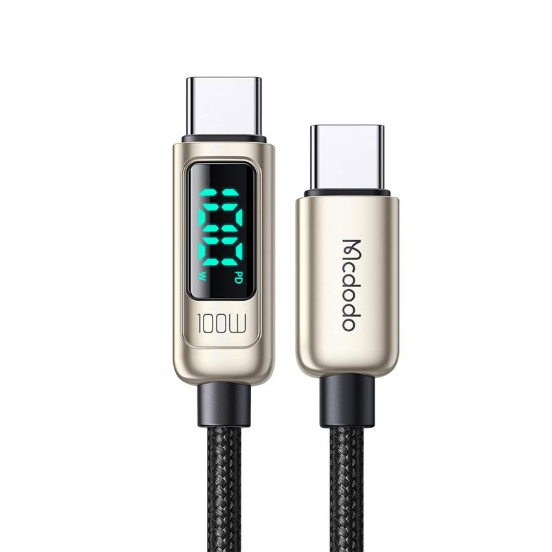 Mcdodo PD 100W急速充電 USB-C to USB-Cケーブル 出力スクリーン表示ケーブル