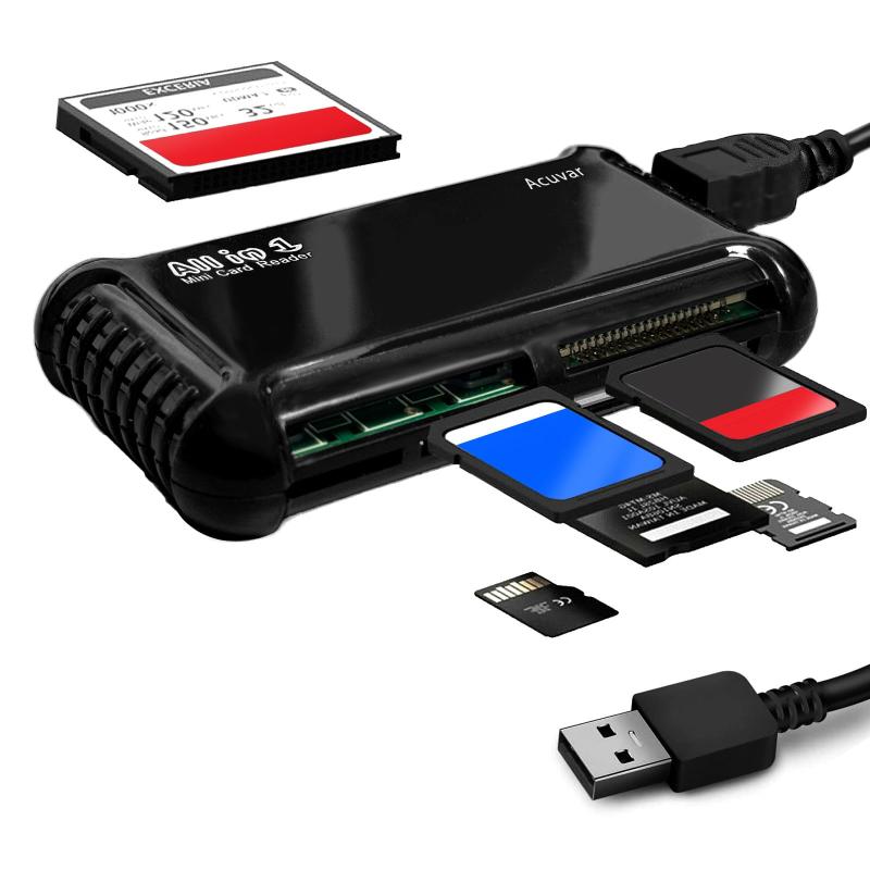 SD/SDHC、Micro SD、CF、XD、MS/Pro、Duoカード用の高速オールインワンメモリーカードリーダー/ライター。