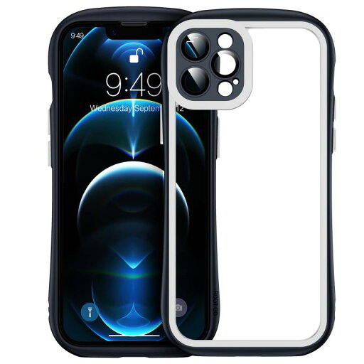 HUOYUO iPhone 12 Pro 用 ケース【一体型 カメラ レンズ 保護 付き】ブラック 透明 米軍MIL規格 落下防止,耐衝撃 吸収 保護 頑丈, 黄ばみ防止,背面ハード PC +ソフト TPU バンパー, ワイヤレス magsafe対 HUOYUO iPhone 12 Pro 用 ケース【一体型 カメラ レンズ 保護 付き】ブラック 透明 米軍MIL規格 落下防止,耐衝撃 吸収 保護 頑丈, 黄ばみ防止,背面ハード PC +ソフト TPU バンパー, ワイヤレス magsafe対