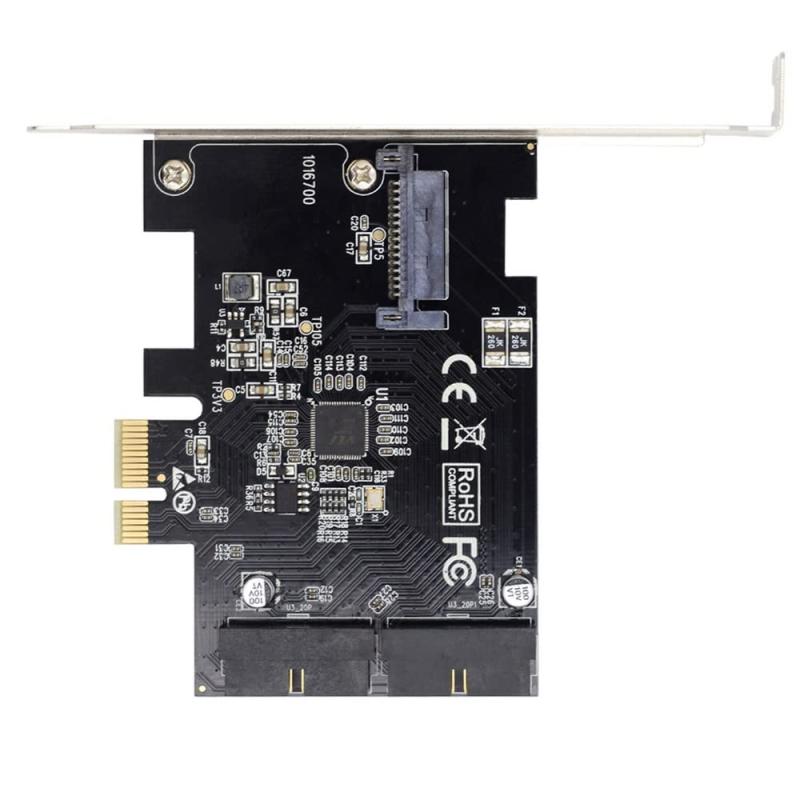 xiwai PCI-E 1X to 19Pin 20Pin USB 3.0 Header Express Card, USB Front Panel Adapter VL805 for Desktop Computer Motherboard