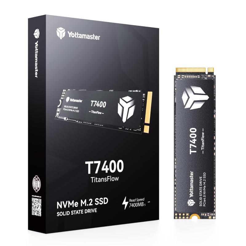 Yottamaster SSD M.2 PCIe Gen4x4 NVMe 内蔵SSD, 3D NAND採用 ゲーミング用途対応パソコン ノートPC ストレージ拡張用