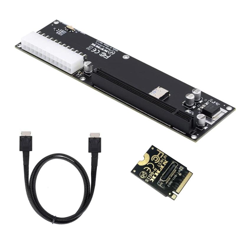NFHK Oculink 4 X SFF-8612 SFF-8611からNVME/PCI-E 16 X/SATA+NVME+NGFFアダプタ、マザーボード