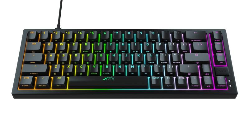 Xtrfy（エクストリファイ）K5コンパクト RGB メカニカル ゲーミングキーボード 65% US配列 67キー（赤軸：ホットスワップ対応、静音 、ストリップLED、スーパースキャンテクノロジー、ルブ済PCB