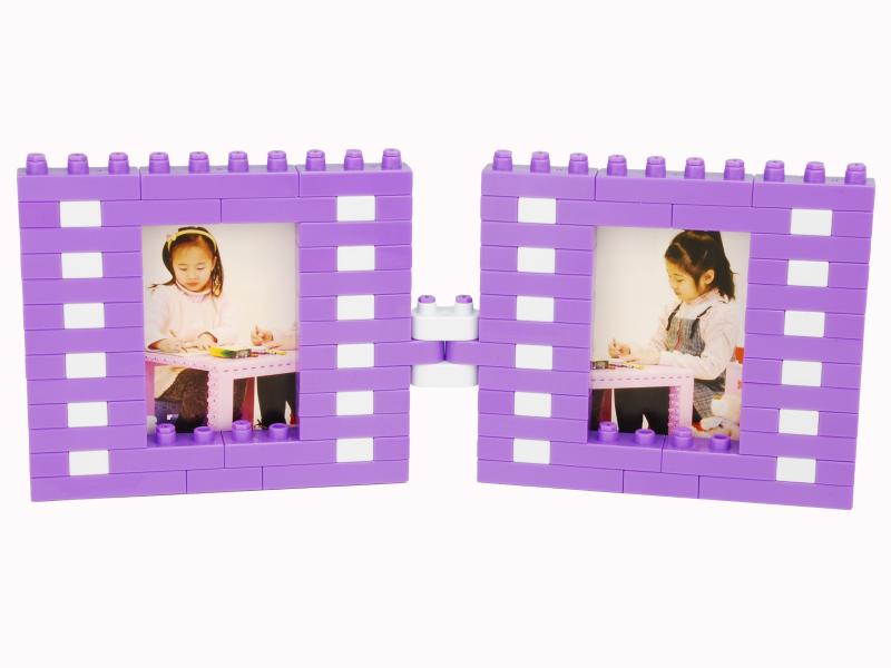 DoItYourself DIY Building Block Picture Frame in Purple
