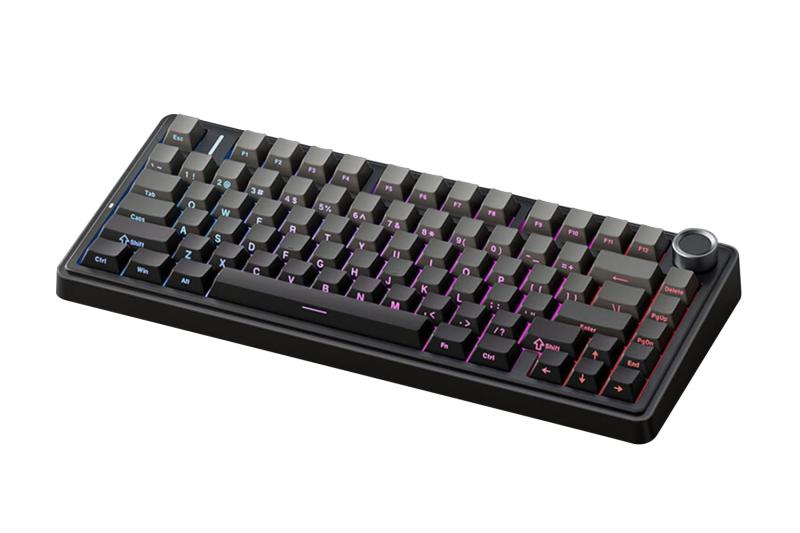 AULA F75 ゲーミングキーボード メカニカルキーボード ガスケット 80キー 無衝突コンパクト Bluetooth5.0 / 2.4Ghz / Type-C 5層パッド＆ノブ付き ホットスワップ可能 EVA吸音PCB リズム RGBバックライト