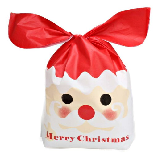 【Fuwari】 クリスマス サンタクロース ラッピング袋 50枚入り 底マチ付き レジ袋 お菓子 ギフト 用 袋 プレゼント 包装 小分け 【Fuwari】 クリスマス サンタクロース ラッピング袋 50枚入り 底マチ付き レジ袋 お菓子 ギフト 用 袋 プレゼント 包装 小分け