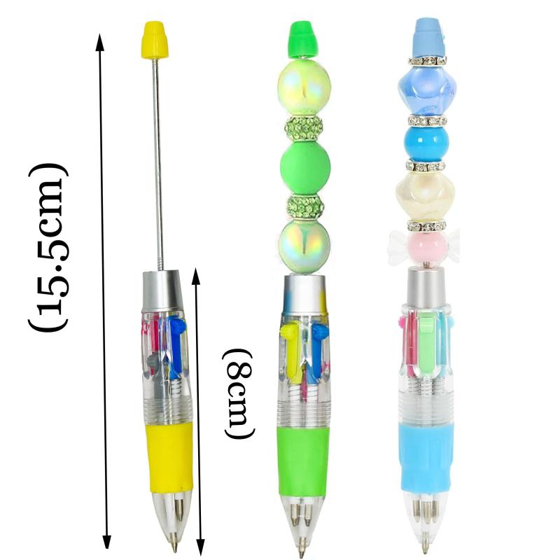 Lopenle 12本セット 4色 ボールペン ビーズ DIY 0.5mm きらめく おしゃれ ノック式 オフェス 文房具セット 多機能 業務用 子供 学生 プレゼント ギフト 結婚式の記念品 試験用 業務用 手帳用 rockon1-10308693 ロックオンショップ サンプル画像2