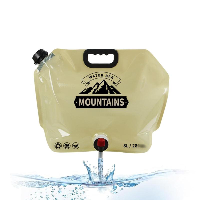 SensaBliss 水タンク キャンプ ウォーターバッグ 折りたたみ水袋 8L 大容量 給水袋 蛇口付 ウォッシャ..