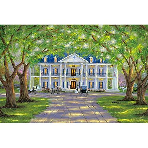 1000ピース ジグソーパズル 木洩れ日のワルツ (50×75cm）ロバート・フィナーリが描く木漏れ日きらめく並木道と洋館