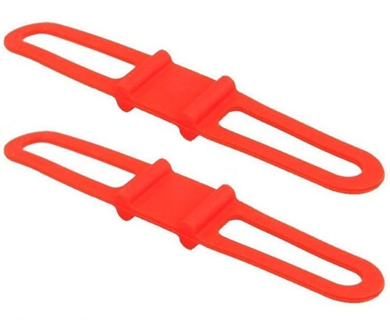 固定用シリコンバンド2個セット 懐中電灯を自転車用ライトに ホルダー アウトドア サイクリング 便利グッズ