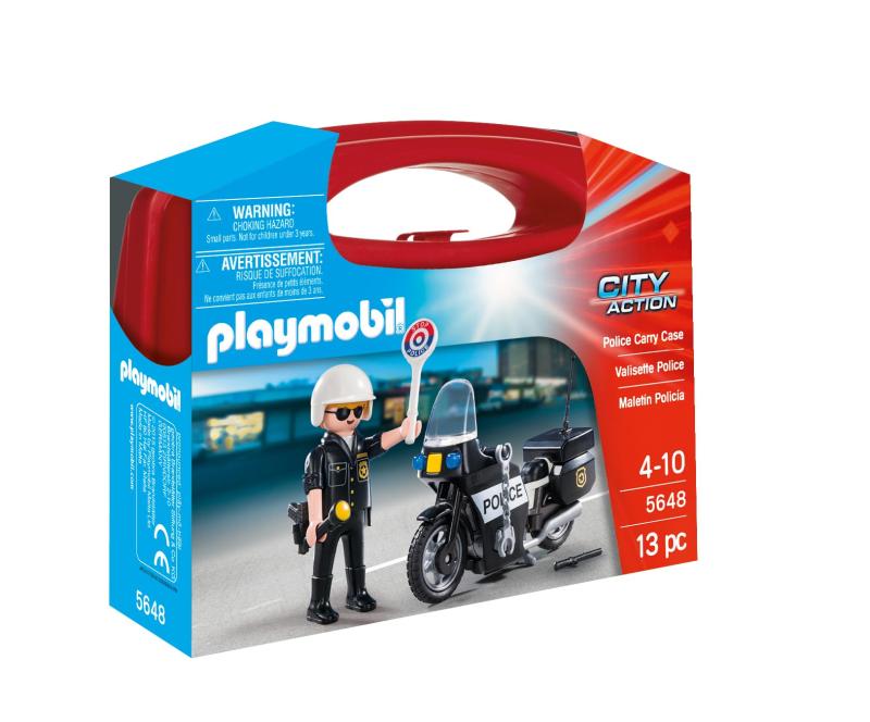 PLAYMOBIL Playmobil Carrying Case Small Police Building Kit 5648 