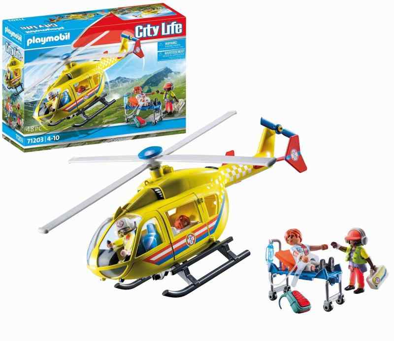 PLAYMOBIL City Life 71203 Rettungshelikopter, Spielzeug für Kinder ab 4 Jahren
