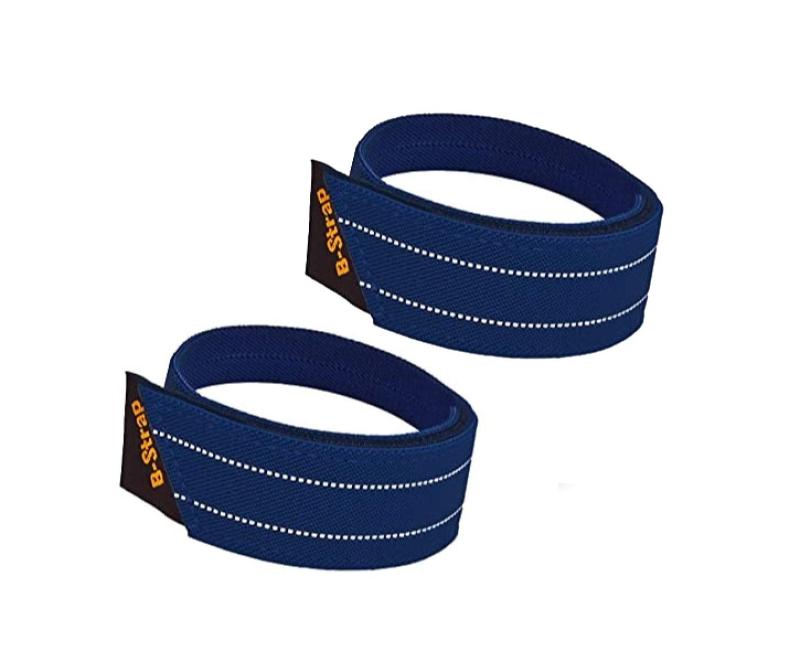 Bikeguy B-ストラップ リフレクティブ 2本セット 合成繊維+ゴムでズレ落ち防止 反射素材を織り込んであるので夜間も安全 裾止めバンド ワイドパンツのトイレ対策対応 ワンタッチでサイズ調