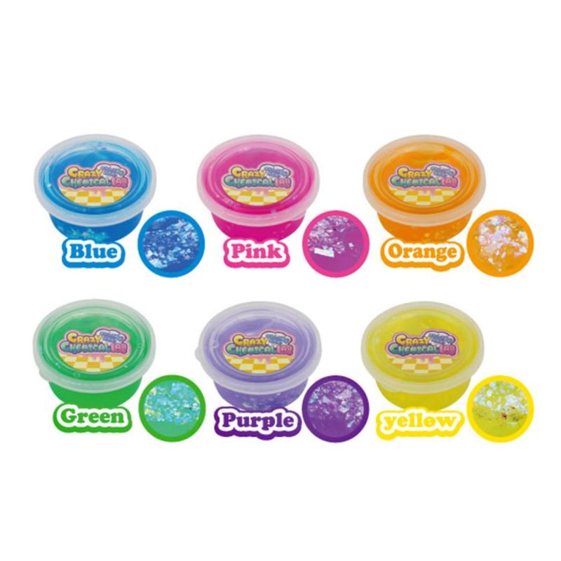 スライミン きらきらラメチップ入り ぷにぷに感触 6色セット rockon1-10237386 ロックオンショップ サンプル画像2