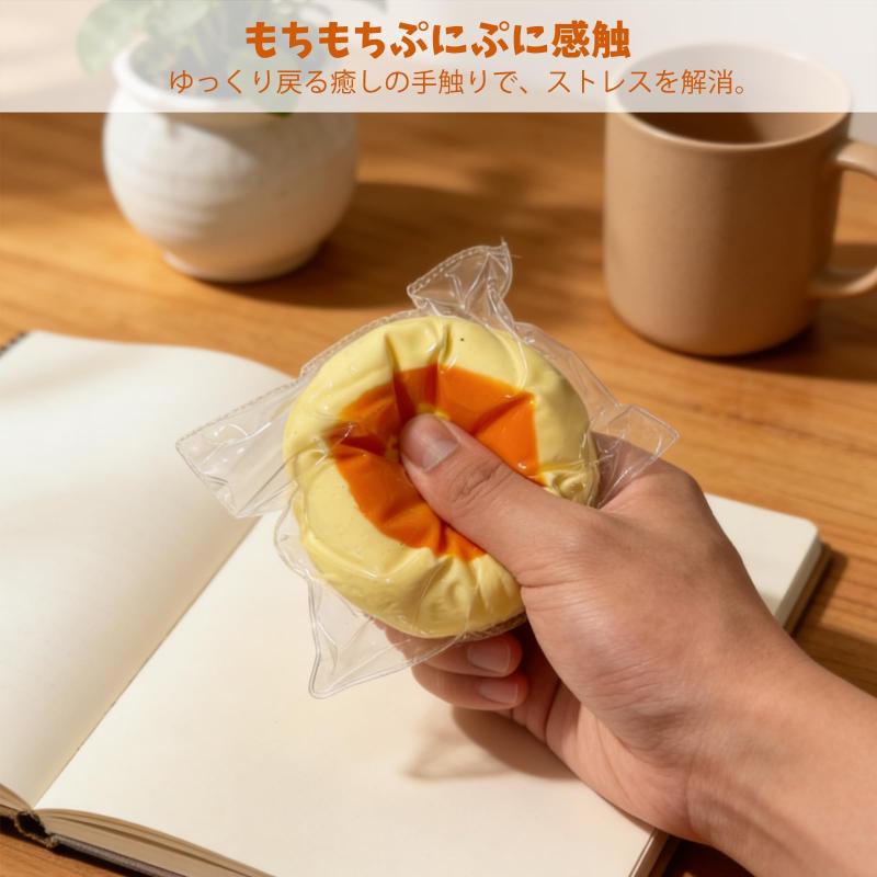 スクイーズ ケーキ おもちゃ 牛乳 パンケー 低反発 握って 水感 もちもち ぷにぷに 柔らかい 手触り ストレス解消 不安軽減 暇つぶし 雑貨 手遊び 握る玩具 (キャラメル色) rockon1-10242038 ロックオンショップ サンプル画像3