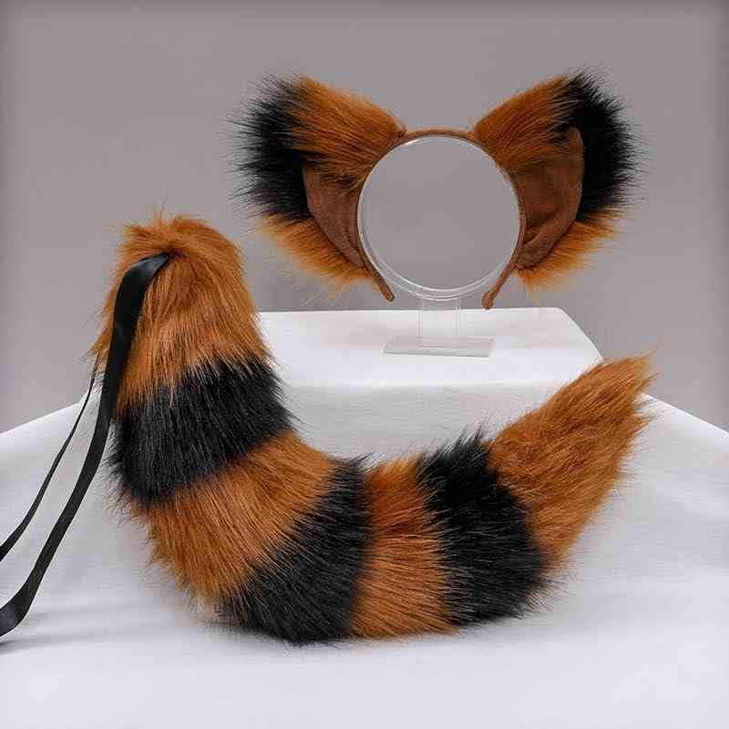 Haverain 2点セット きつね耳カチューシャ 尻尾 猫耳カチューシャ キツネ耳 猫耳 獣耳 狐耳 もふもふ耳 髪飾り ふわふわ 萌え コスプレ小物 ハロウィン 仮装 コスチューム パーティー 文化祭 rockon1-10380816 ロックオンショップ サンプル画像3