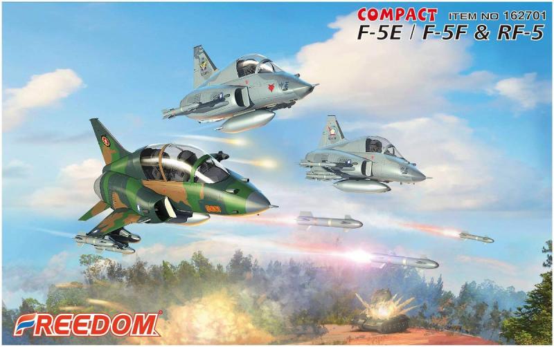 フリーダムモデルキット コンパクトシリーズ 中華民国空軍 ROCAF F-5E / F-5F / RF-5E プラモデル FRE162701組み立て塗装が必要なプラモデル。別途、接着剤や工具、塗料等が必要。ノンスケール未塗装プラスチック組み立てキットクリアパーツ、デカール付属パイロットフィギュアが付属F-5E、F-5F、RF-5E、各1機入りフリーダムモデルキット・FREEDOM Model Kits (中国)輸入プラモデル