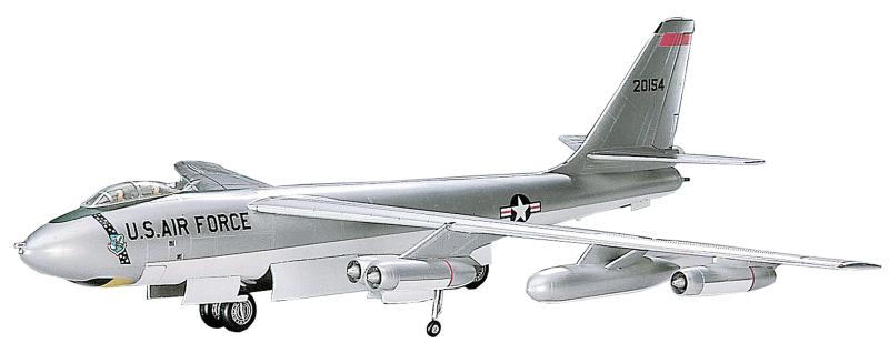 ハセガワ 1/72 B-47E ストラトジェット組み立て、塗装が必要なプラモデル。別途、工具、塗料等が必要。