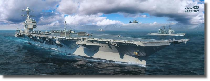 マジックファクトリー(Magic Factory) 1/700 アメリカ ジェラルド・R・フォード級航空母艦 CVN-78 USS ジェラルド・R・フォード アップグレード版 プラモデル MGF6501