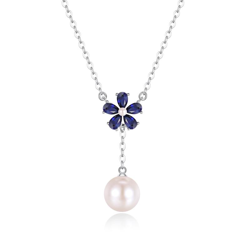 [FANCIME] 本真珠 ネックレス レディース 天然 淡水真珠 1粒 パール 7.5-8mm 花 蝶 とんぼ しずく モチーフ ブランド ご褒美 お守り 冠婚葬祭用 クリスマス 記念日 プレゼント ギフトの商品画像 3
