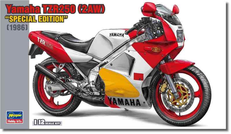 ハセガワ 1/12 ヤマハ TZR250(2AW) プラモデル 21759組み立て塗装が必要なプラモデル。別途、接着剤や工具、塗料等が必要。1/12スケール未塗装プラスチック組み立てキット完成時サイズ:168×61mmパーツ数:161点新規デカール付属
