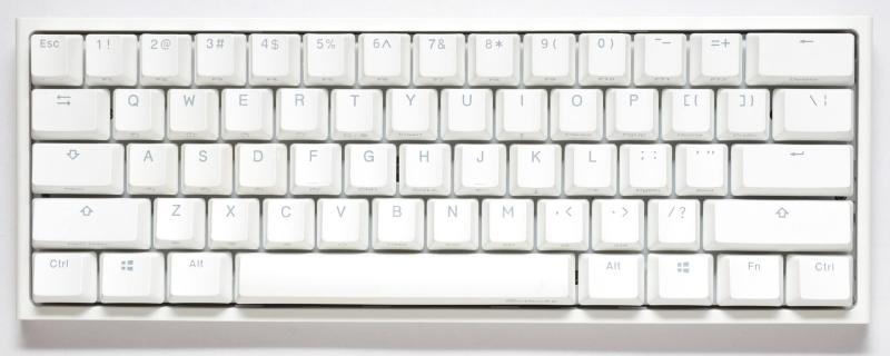 Ducky One 2 Mini Pro ピュアホワイト RGB LED 60% ダブルショット PBT メカニカルキーボード。