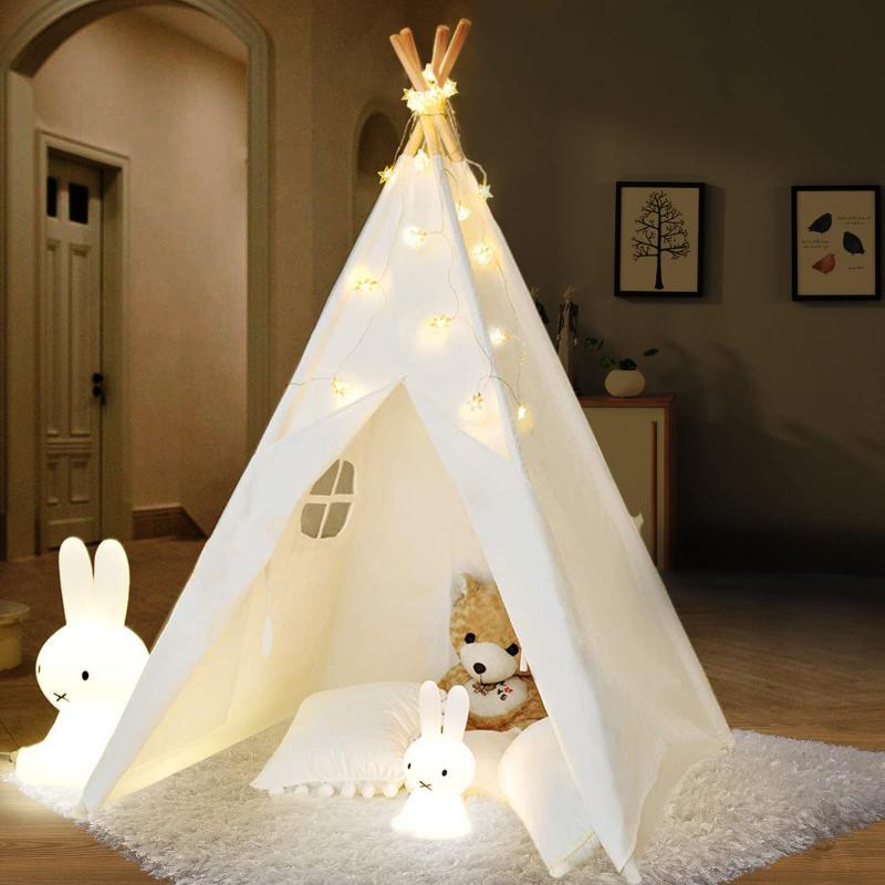 IREENUO キッズテント テントハウス 子供テント インディアンテント 秘密基地 知育玩具 子供用テント kids tent 睡眠テント 収納バッグ付き お誕生日 出産祝い プレゼント