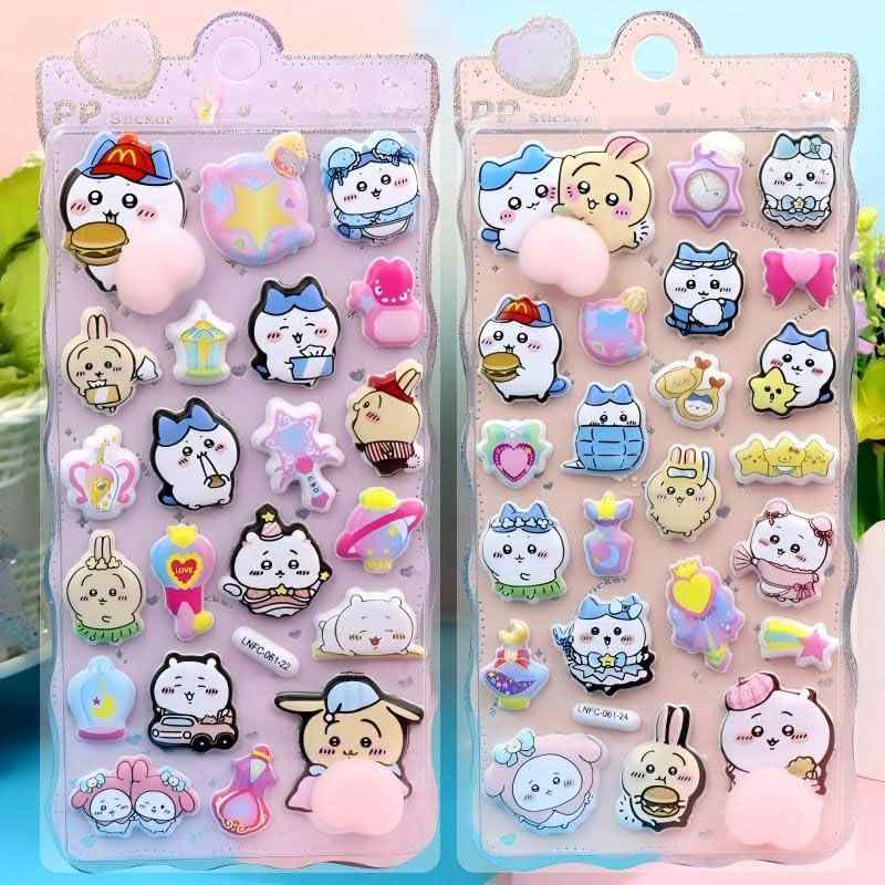 3Dシール ぷくぷく 4枚セット かわいい デコ アイテム ごほうび用 子供 手帳 携帯 DIY用 貼り付け簡単 女の子向け おしゃれ エポキシ樹脂製【セット内容｜選べる豊富なデザイン】立体3Dシールが4枚含まれており、それぞれに数十種類の異なるパターンがあり、さまざまなニーズを満たすことができます。【高品質エポキシ素材｜透明感のある立体ぷっくり加工】高品質エポキシ樹脂を採用し、ぷくぷくとした立体的な水滴エフェクトを実現。透明感とツヤがあり、貼るだけで手帳や小物がワンランクアップしたおしゃれな印象に。【貼り付け簡単｜しっかり接着＆跡が残りにくい】中強度の粘着力で、ノート、日記、スマホケース、文房具、プラスチック、金属などさまざまな素材にしっかり貼り付きます。剥がしても粘着残りが少なく扱いやすいため、子供のごほうびシールにも最適です。【多用途｜手帳・DIY・スクラップブックに最適】日記や手帳のデコレーション、スクラップブック、DIYクラフト、アルバム制作にぴったり。スマホ・水筒・ペンなど日常アイテムのカスタマイズにも使える万能ステッカーです。【鮮やかな色彩｜光に映えるきれいな3D効果】カラフルで細かなディテールまで美しく表現。光が当たると立体感がより際立ち、かわいさと存在感をプラス。子供へのプレゼントやごほうびとしても喜ばれるデザインです。