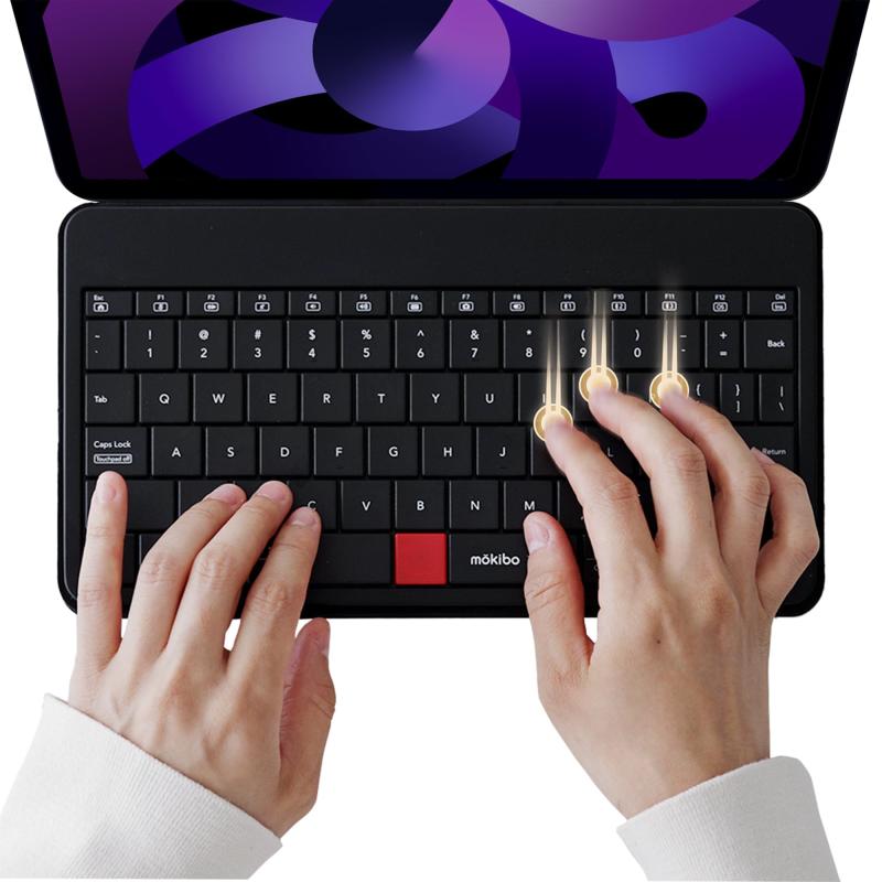 Mokibo ワイヤレスキーボード iPad Pro ケース タッチパッド付き 薄い