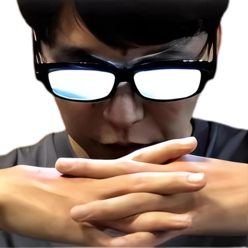 [Boono] 光るメガネ 新世紀 コスプレ おもしろメガネ 考える姿 コスプレ道具 光るサングラス【光るメガネ】光るメガネ 新世紀コスプレ必需品 「あぁ、間違いない。使徒だ」などの名セリフで周囲を楽しませよう【ユニークなデザイン】ユニークな光るデザインが注目を集める眼鏡。NERV総司令のように顔の前で手を組み、メガネを光らせ周囲を楽しませよう飲みの席で人気者になれるかも？【新世紀コスプレ】NERV総司令スタイルになりきって、名場面をコスプレ姿で楽しもう。【使い方】メガネの中心部分のスイッチを押すとLEDが点灯、消灯します。不透明なメガネです。点灯時も不点灯時も前がみえません。電源は側面からUSB充電が可能です。【商品仕様】 サイズ：フリーサイズ 重さ：約40g USB充電式。 「点灯時も不点灯時も前がみえません」