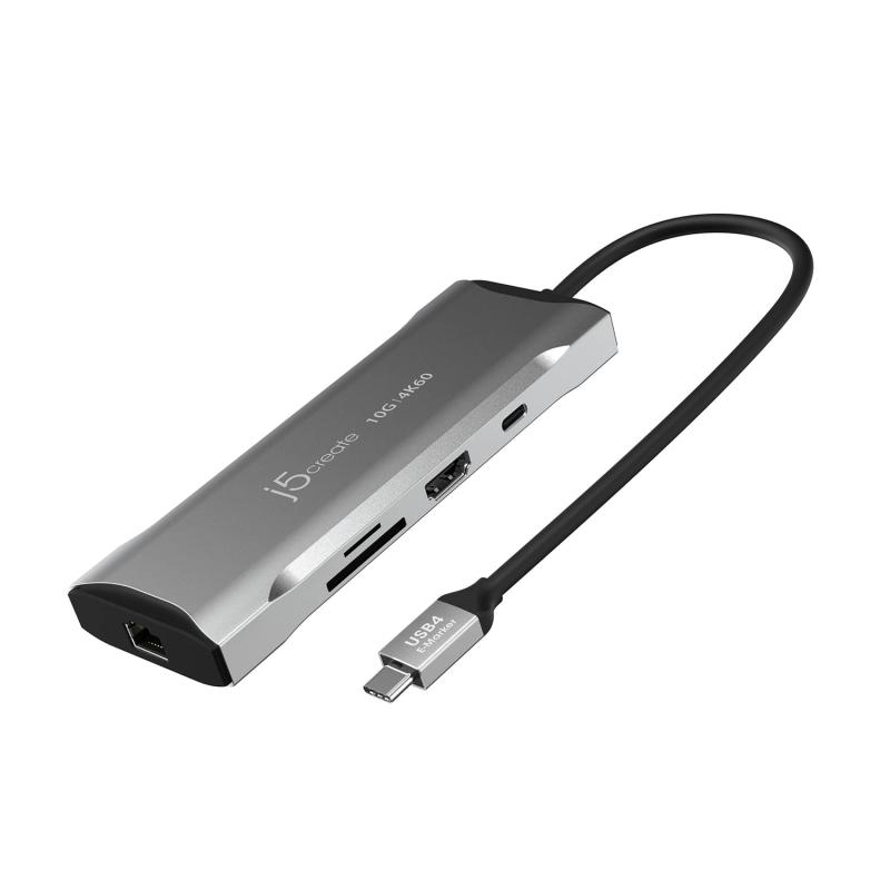 j5create USB-C ハブ 9in1 ドッキングステーション HDMI 4K60Hz PD100W充電 USB A 3.2 Gen2 10Gbps x2 Type C PD100W 充電 5Gbps USBC 3.2 10Gbps SD/micr