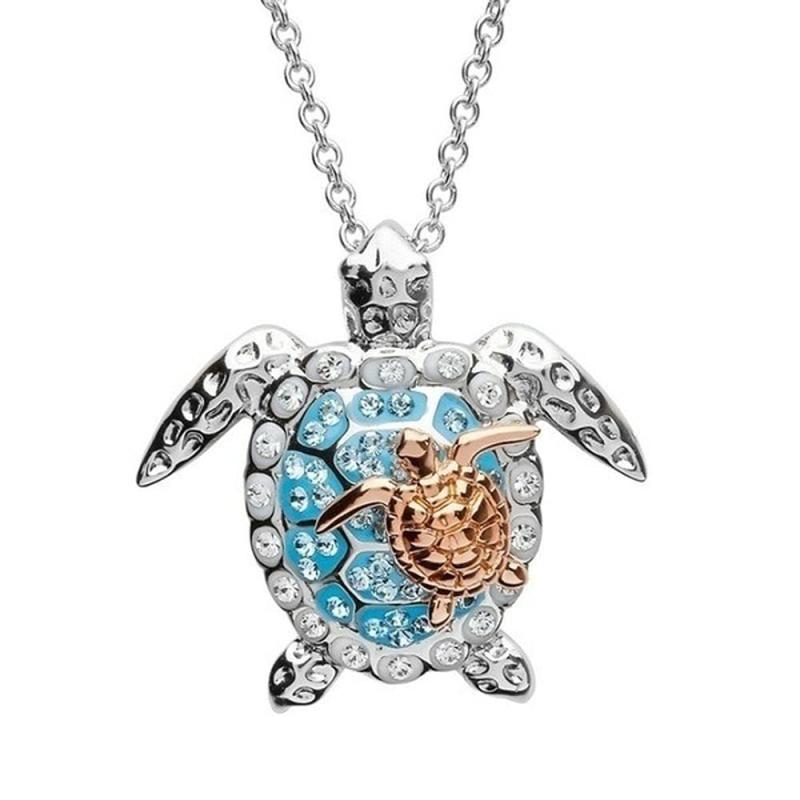 Rockyu ネックレス レディース ステンレス シルバー ブランド カメネックレス 動物モチーフ 誕生日プレゼント 可愛い オシャレ アクセサリーの商品画像 2