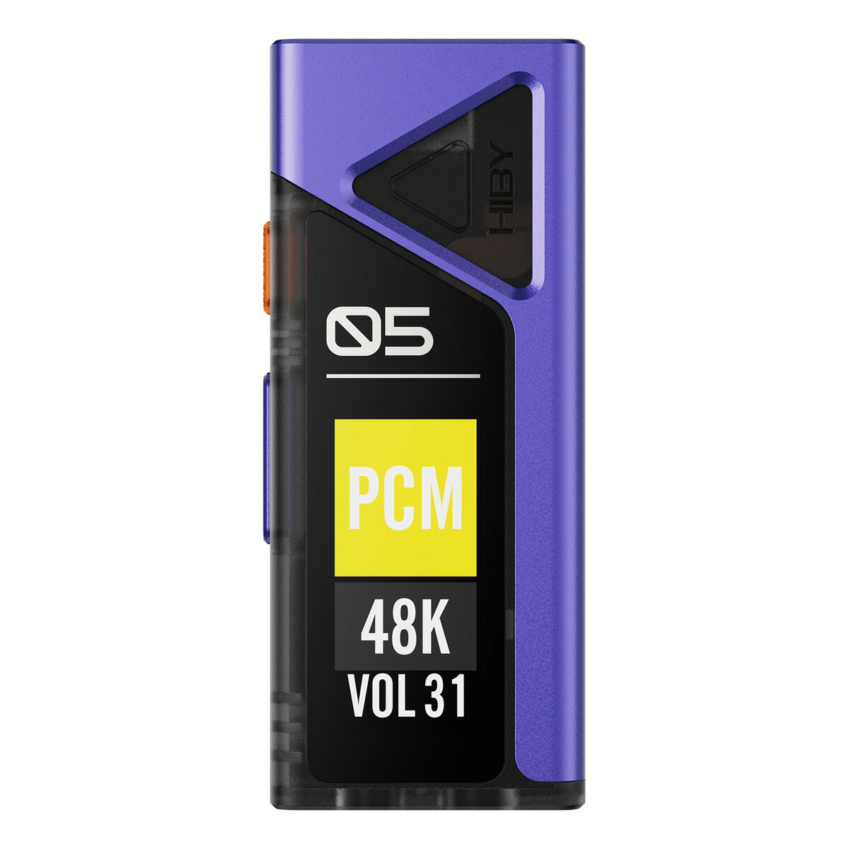 OLED画面で快適操作。デュアルDAC搭載ポータブルアンプカラー:Purple。「FC5 with Display」は、デュアルCS43198 DACとカラーOLEDディスプレイを搭載した、コンパクトなUSB DAC アンプです。最大PCM 768kHz/32bit、DSD512、MQA 8x 展開に対応し、高品位なサウンド再生を実現。3.5mm シングルエンド出力と4.4mm バランス出力を備え、スマートフォンやPC、ゲーム機など幅広い機器と組み合わせて使用できます。サイバーパンクデザインを採用した軽量筐体 FC5 with Displayは、HiByのDAP 「R4で採用されたサイバーパンクデザインを継承したUSB DACアンプです。アルミニウム合金製シャーシと半透明ポリカーボネート素材を組み合わせた独創的なデザインを採用し、近未来的な外観と高い携帯性を両立。 重量はわずか約21gと軽量で、日常のリスニング環境へ自然に溶け込みます。 1.1インチ カラーOLEDディスプレイ搭載 本体には1.1 インチの高解像度カラーOLED ディスプレイを搭載。再生フォーマットやサンプリングレート、音量レベル、出力モードなどの情報を視認性高く表示し、直感的なメニュー操作を実現します。 LED インジケーターの色やボタン操作を覚える必要がなく、快適なユーザー体験を提供します。 デュアルCS43198 DAC搭載 Cirrus Logic製フラグシップDAC チップ「CS43198」をデュアル構成で採用。 122dBの高いS/N比と優れた低消費電力性能を実現し、繊細な音のニュアンスや空気感まで忠実に再現します。 独立デュアルヘッドホンアンプ構成 高性能ヘッドホンアンプ「SGM8261-5」をデュアル構成で搭載。 HiByが長年DAP開発で培ってきたアナログ回路設計技術を投入し、DAC性能を最大限に引き出すことで、ドングルDACの枠を超える駆動力と表現力を実現しました。 9種類のプリセットEQ・パラメトリックEQ対応 HiByのサウンドエンジニアが監修した複数のプリセットEQを搭載し、さまざまな音楽ジャンルに最適化されたサウンドをワンタッチで楽しめます。さらにHiByMusic アプリと連携することで、パラメトリックEQによる自由度の高い音質調整が可能。音楽や使用するイヤホン・ヘッドホンに合わせて、自分だけのサウンドシグネチャーを追求できます。 HiByMusicアプリとの連携 Android およびiOS向けの高音質再生アプリ「HiByMusic」と連携。 USB Exclusive Mode に対応し、対応する音楽フォーマットをビットパーフェクトで再生できます。 世界中で500万人以上のユーザーに利用されているHiByMusic は、ポータブルオーディオファンから高い評価を得ています。 デュアルフェムト秒クロック搭載 45.1584MHz および49.152MHz の専用オーディオクロックを搭載。 サンプリング周波数に応じて最適なクロックを使用することでジッターを低減し、信号の安定性と再生精度を向上させます。 幅広いプラットフォームに対応 iOS、Android、macOS、Windows など主要なプラットフォームに対応。 ドライバー不要のプラグアンドプレイ設計により、スマートフォンやタブレット、PCなど幅広い機器で手軽に高音質再生を楽しめます。 最大PCM 768kHz / 32bit、DSD512対応 PCM 最大768kHz / 32bit、DSD512 までのハイレゾ音源再生に対応。 高い解像度と広いダイナミックレンジにより、音源が持つ豊かな情報量や空気感を忠実に再現します。 3.5mm/4.4mmBAL デュアル出力搭載 3.5mmシングルエンド出力と4.4mmバランス出力を搭載。 イヤホンやヘッドホンとの接続はもちろん、ラインアウトとしてホームオーディオやカーオーディオシステムとの接続にも対応します。 高出力設計 高効率アンプ回路を採用し、3.5mm出力で最大125mW（32Ω）、4.4mmバランス出力で最大245mW（32Ω）の高出力を実現。 イヤホンから高い駆動力を必要とするヘッドホンまで幅広く対応し、余裕のある再生能力を発揮します。 MQA 8x展開対応 HiByMusicやTIDALなどのMQA対応アプリケーションと組み合わせることで、最大8倍のMQA展開に対応。 スタジオマスター品質に迫る高品位な音楽再生を実現し、録音現場の空気感やディテールを忠実に再現します。 ハードウェアボリュームコントロール 本体側面には独立した音量ボタンとファンクションボタンを搭載。 30段階のハードウェアボリューム調整と音量メモリー機能により、快適な操作性を実現します。 UAC 1.0/2.0 対応 UAC 1.0およびUAC 2.0に対応。WindowsやMacとの接続はもちろん、PlayStation 5、PlayStation 4、Nintendo Switchなどのゲーム機でも使用可能です。 接続時に音量マイナスボタンを押しながらUSB接続することで、UACモードを切り替えることができます。 製品仕様SoCAB1565筐体素材アルミニウム合金 + 半透明ポリカーボネートDACデュアル CS43198オーディオフォーマットDSD512 PCM768kHz/32bit MQA 8x展開出力端子（アナログ）3.5mm 4.4mm BAL ※CTIA規格ヘッドセット対応 ※マイク入力非対応USBオーディオクラスUAC 1.0 / UAC 2.0操作ボタン音量＋ボタン 音量-ボタン ファンクションボタン周波数特性20-90kHzS/N比3.5mm：122dB 4.4mm：123dBTHD＋N3.5mm：0.0006%未満（1kHz/-6dB/32Ω負荷時） 4.4mm：0.0005%未満（1kHz/-6dB/32Ω負荷時）重量約21g外形寸法約 H63 × W26 × D13mm付属品USB Type A to C 変換アダプター Type-C to Type-C 充電ケーブル QCカード ユーザーガイド 保証書（1年間）OLED画面で快適操作。デュアルDAC搭載ポータブルアンプ