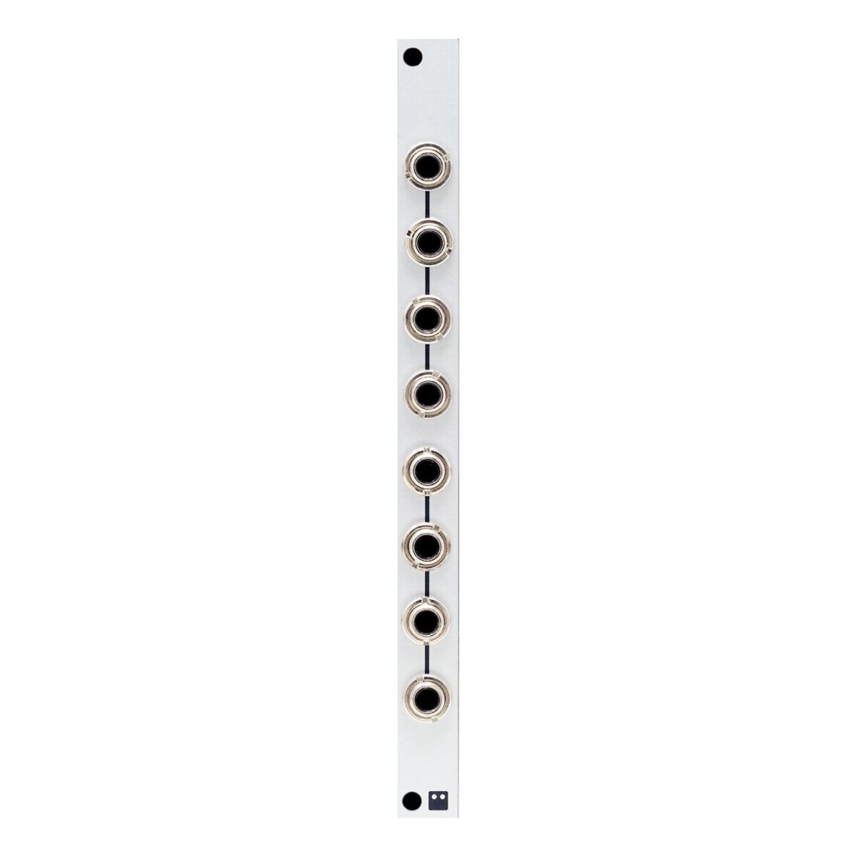 電源不要で信号を自在に分岐、スリムな2HPマルチプルクロック信号を3つの異なるモジュールに送り、オーディオ信号をフィルターやエフェクトの複雑なミックスに分岐させることができます。Multは1つのオーディオまたはCV信号を受け取り、最大3つの出力にルーティングします。Multはパッシブ設計のため、動作に電源を必要としません。あらゆる信号を3倍にするセクションを2系統搭載しています。掛け合わせる機能性（Functionality Multiplied） Multは、デュアル4ウェイのパッシブ信号マルチプライヤー（マルチプル）です。1つのオーディオまたはCV信号を入力し、最大3つのバッファなし出力へとルーティングします。幅はわずか2HPで、パッシブモジュールのための電源接続は一切不要です。 特徴（Features） ・それぞれ4つのジャックを備えた2つのマルチプル・セクション ・スリムな2HPサイズ、電源不要 製品仕様サイズ幅：2HP奥行き：18mm電源仕様パッシブ（電源不要）電源不要で信号を自在に分岐、スリムな2HPマルチプル