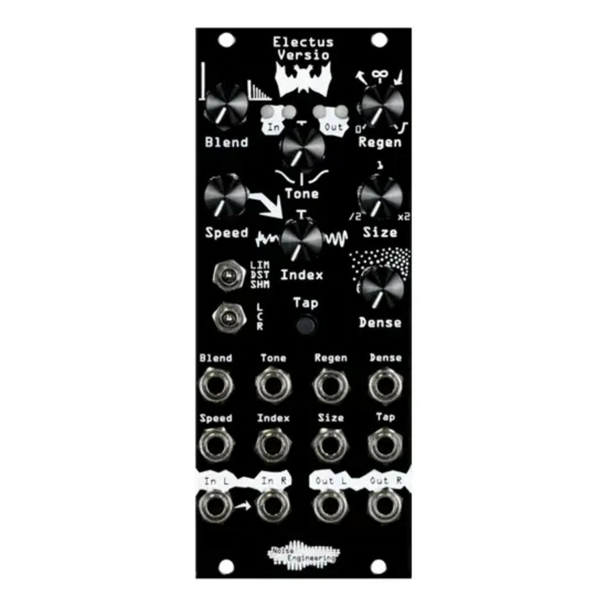 ディレイか、リバーブか。クロック同期が加速させる歪みの残響。より強い歪み、よりダイレクトな空気感、そして全く新しい方法でテールを作成するための同期ディレイ。Electus Versioを、スペーシーなクロック同期ディレイとして、同期されたエコーから始まるリバーブとして、あるいは進化する空間を作り出す全く新しい方法として活用してください。Electus VersioはVersioステレオDSPプラットフォームの一部です。シンプルなUSB接続により、EVを様々なエフェクト・ファームウェアにアップデートすることが可能です。libDaisyを通じてオープンソースのサポートが提供されており、独自のファームウェアを書き込むこともできます。主な特徴 Electus：ラテン語で「伝える、継承する」を意味します。 Versio：ラテン語で「多才な、万能な」を意味します。 「継承された多様性」 製品仕様サイズ10 HP消費電流+12v 125 mA -12v 10 mAディレイか、リバーブか。クロック同期が加速させる歪みの残響。