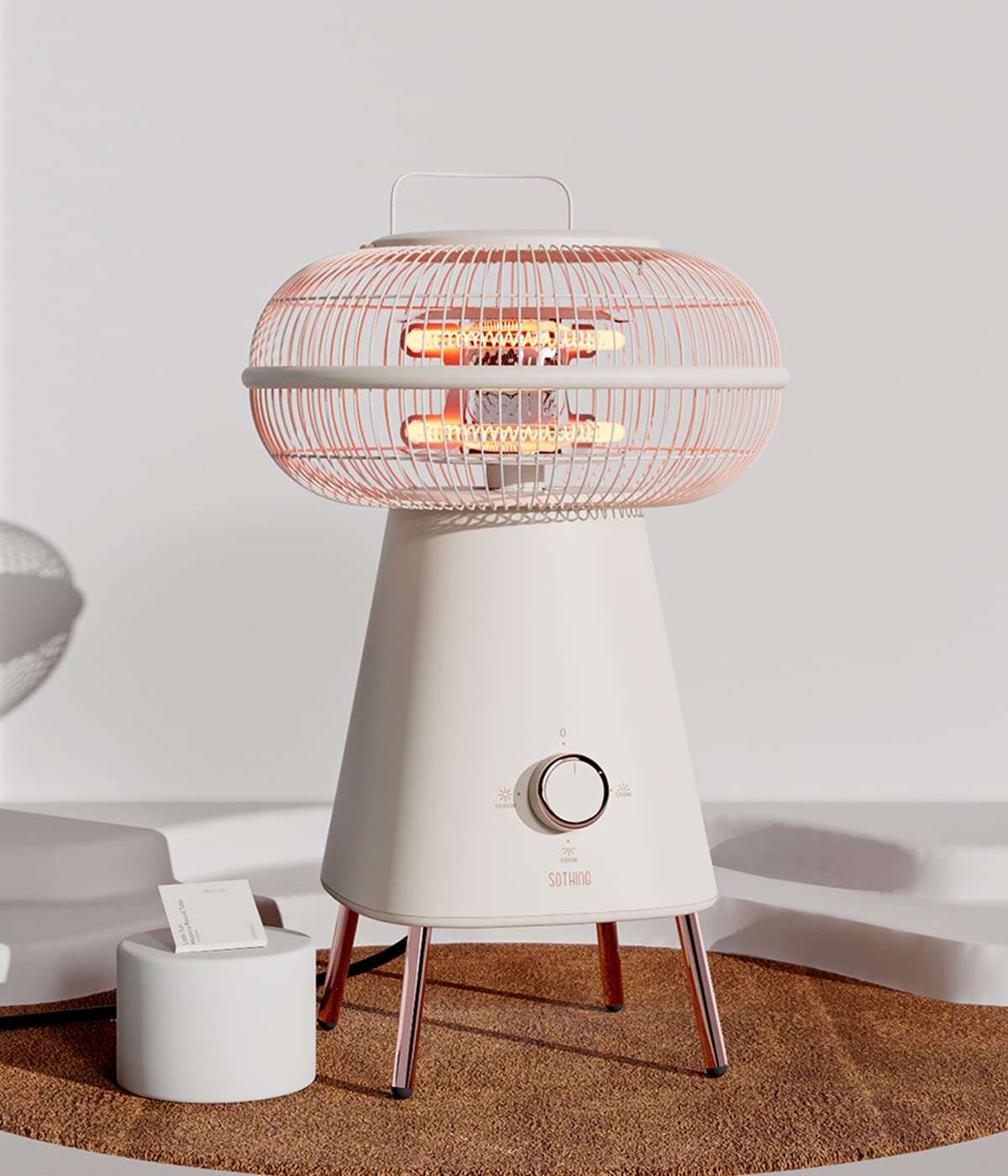 感謝祭 10%OFFクーポン配布 遠赤外線ヒーター小太陽 | クリスマス ギフト SOTHING 暖房 速暖 冬 転倒防止 暖房 騒音なし 静音 瞬間加熱 簡単操作 360度暖房 遠赤外線 メモリー 多機能 小型 コンパクト リビング 寝室 脱衣所 オフィス テレワーク 安全 冬 秋 春 おしゃれ