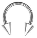 14G サーキュラー コーン サ—ジカルステンレス ボディピアス【レングス8mm 10mm 12mm 14mm ボディピ 耳ピアス ステンレスピアス...
