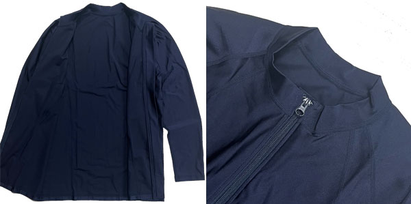 FOOTMARK(フットマーク) シャインガードフルジップ ラッシュガード水着 101597 ネイビー 3L〜4L【送料無料ライン/39ショップ】 紺 男女兼用 スクール水着