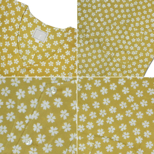 お祭用品 鯉口シャツ 本染 さくら [14カラシ系]　特大 (大人用)　お祭り衣装/お祭り用品/肉襦袢/和柄 【送料無料(沖縄県除く)】【送料無料ライン/39ショップ】